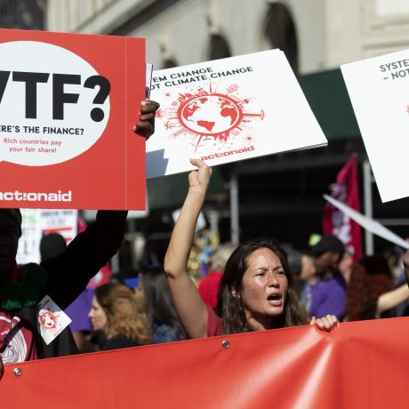 ActionAid staff and activists attend the Global Climate Strike in New York City, September 2019