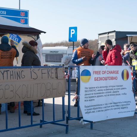 General scenes Isaccea entry point on Romanian border 